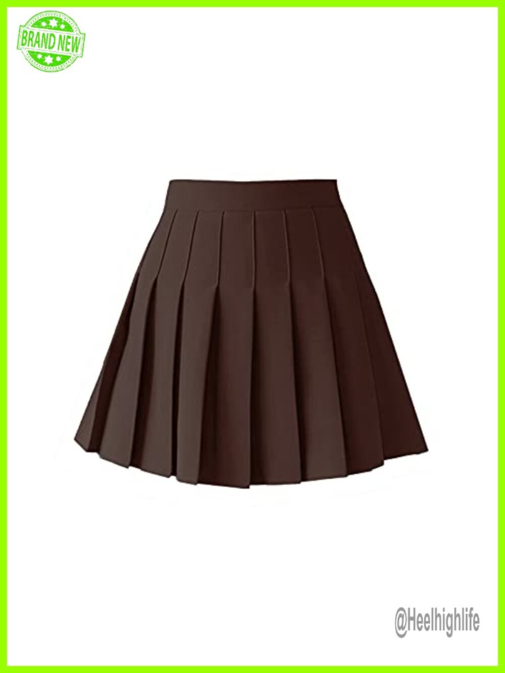 High Waist A-Line Pleated Mini Skirt with Built-in Shorts Tennis Skirt